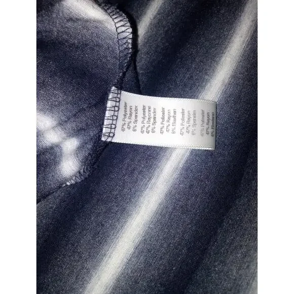 Anthropologie Puella Soft Striped Blue White Caftan Maxi Dress Size Medium - Picture 9 of 11